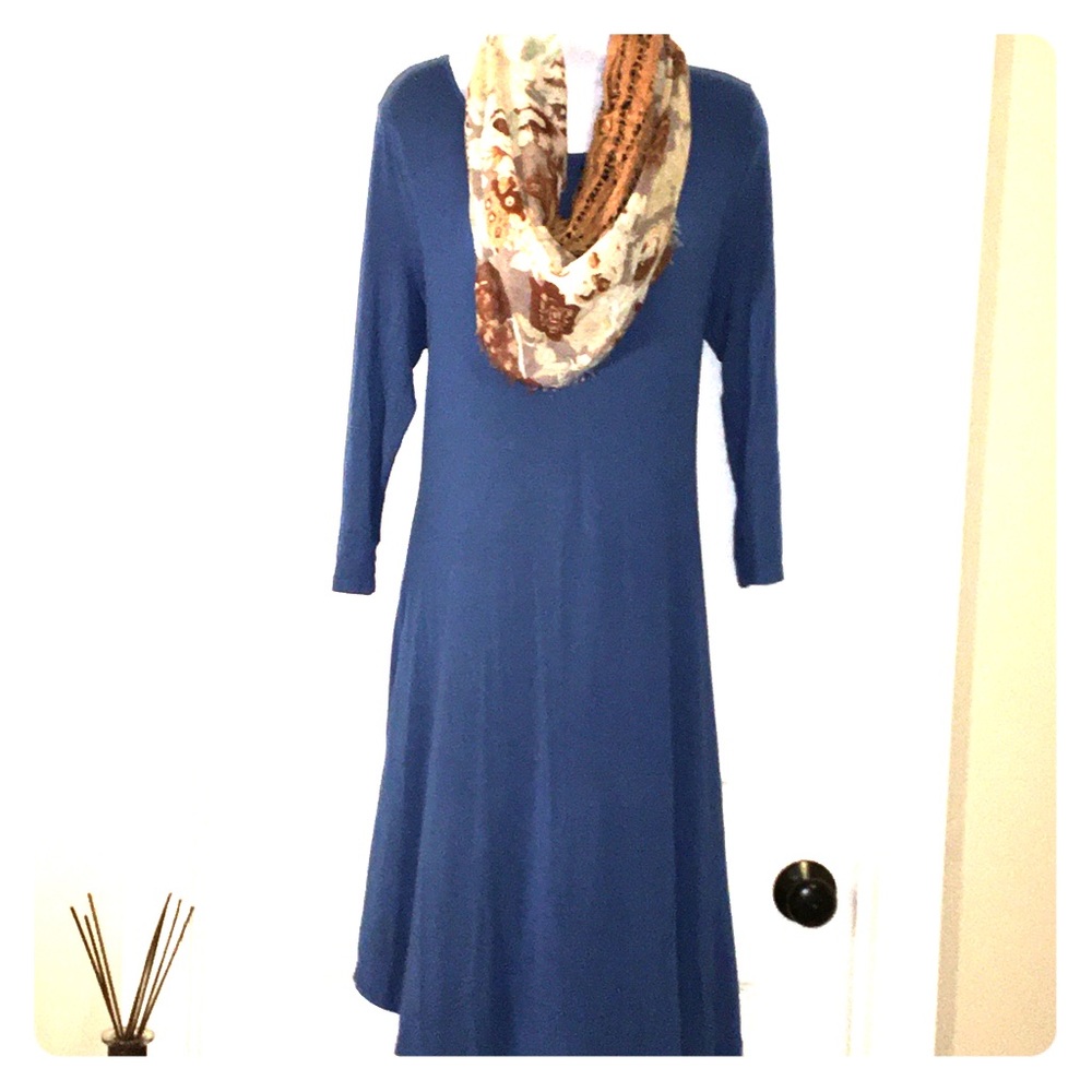 Women’s blue midi dress - Picture 1 of 2
